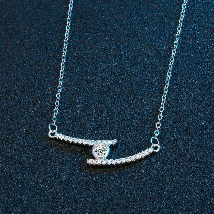 1 Carat Moissanite 925 Sterling Silver Necklace