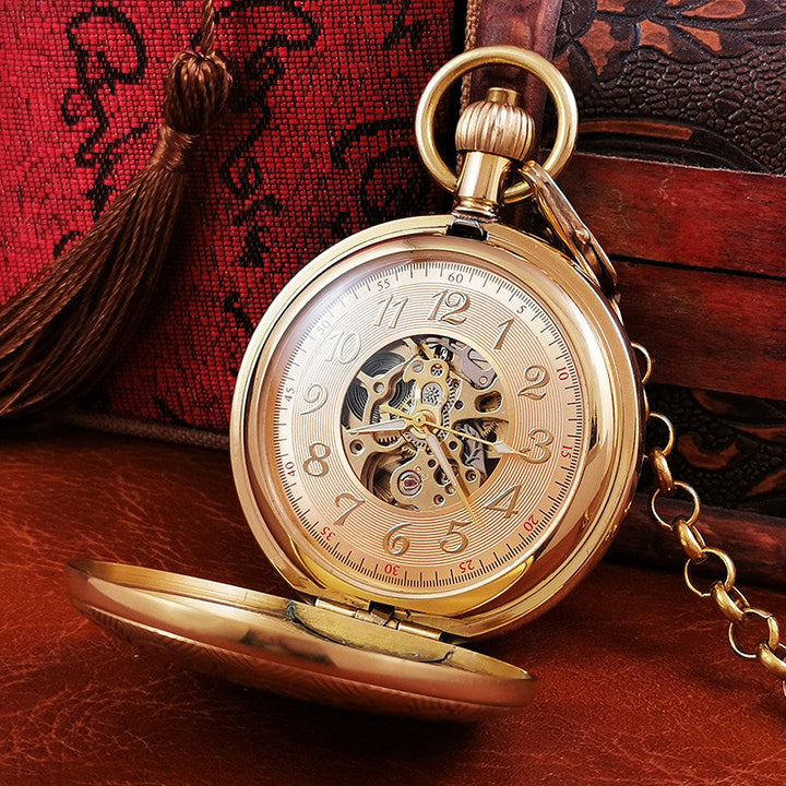 All-Copper Fully Automatic Mechanical Pocket Watch