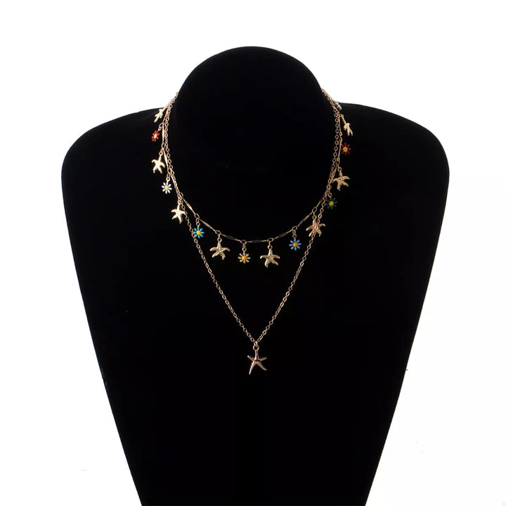 Starfish Charm Double Layered Necklace