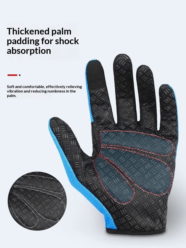 SpringSummer Cycling Gloves Touchscreen-Enabled Full-Finger Gloves For Motorcycles And Bicycles