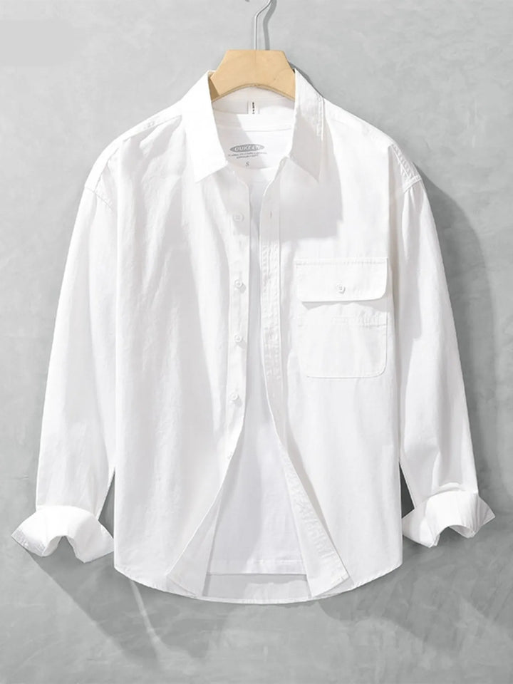Men's Plus Size Button Up Long Sleeve Shirt