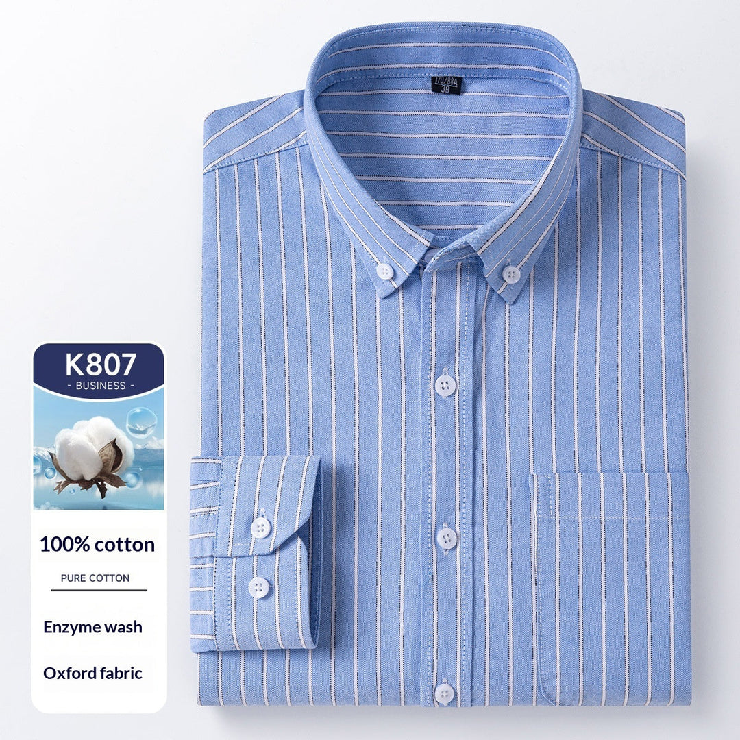 Men's Cotton Long Sleeve Oxford Woven Shirts