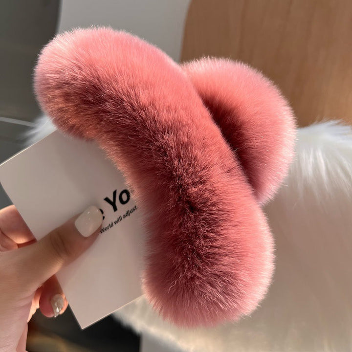Korea Real Otter Hair Hair Clip Female