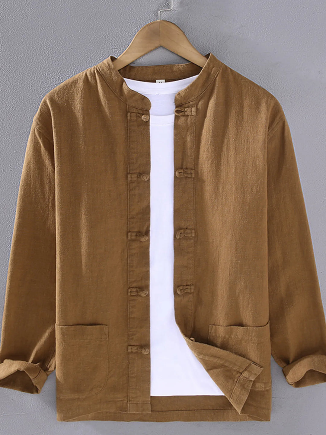 Men's Plus Size Button Up Long Sleeve Shirt