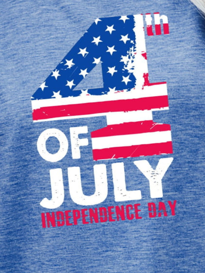 USA Flag Graphic Tee for Women