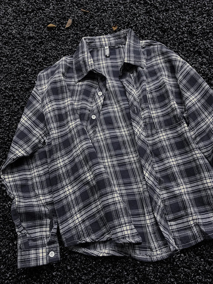 Men's Plus Size Plaid Button Up Shirt