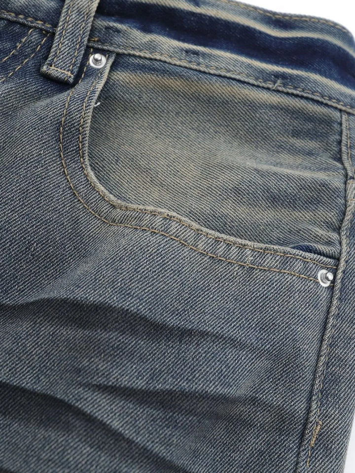 Men's Distressed Wide Leg Jeans