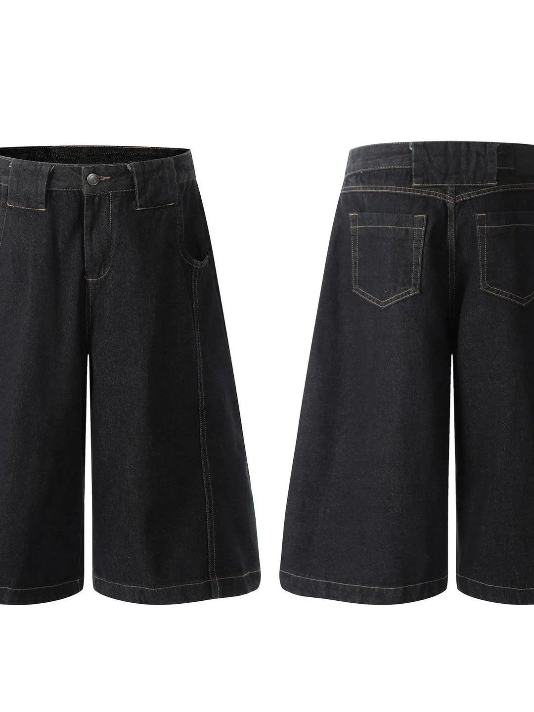 Men's Wide Leg Denim Shorts