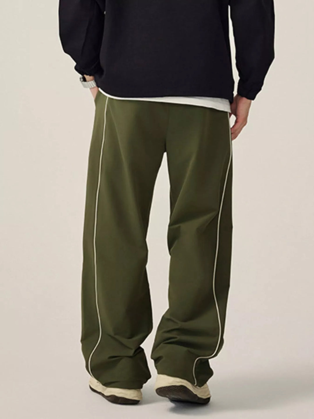 Men's Drawstring Wide Leg Pants