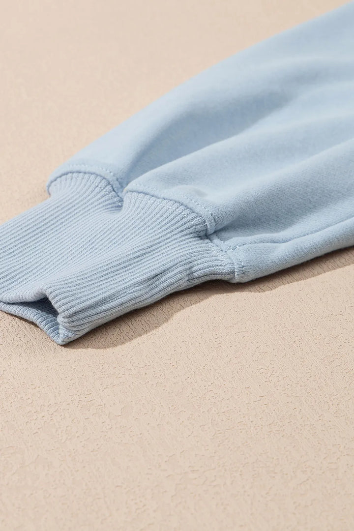 Half Zip Long Sleeve Top and Joggers Set