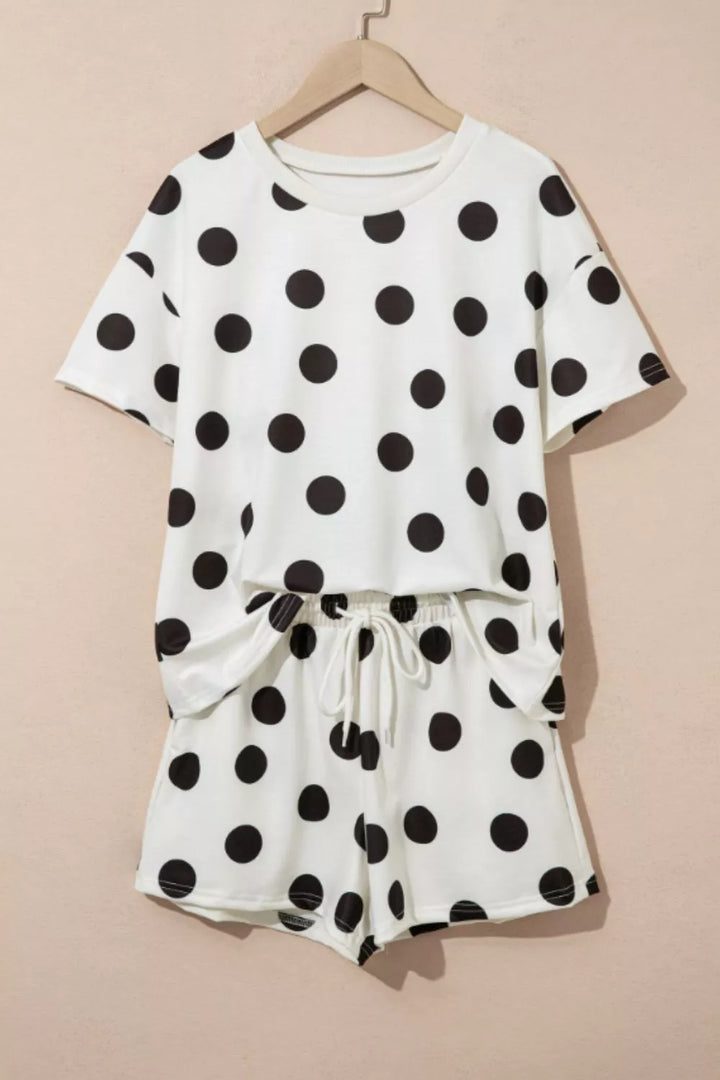 Polka Dot Tee and Shorts 2-Piece Set
