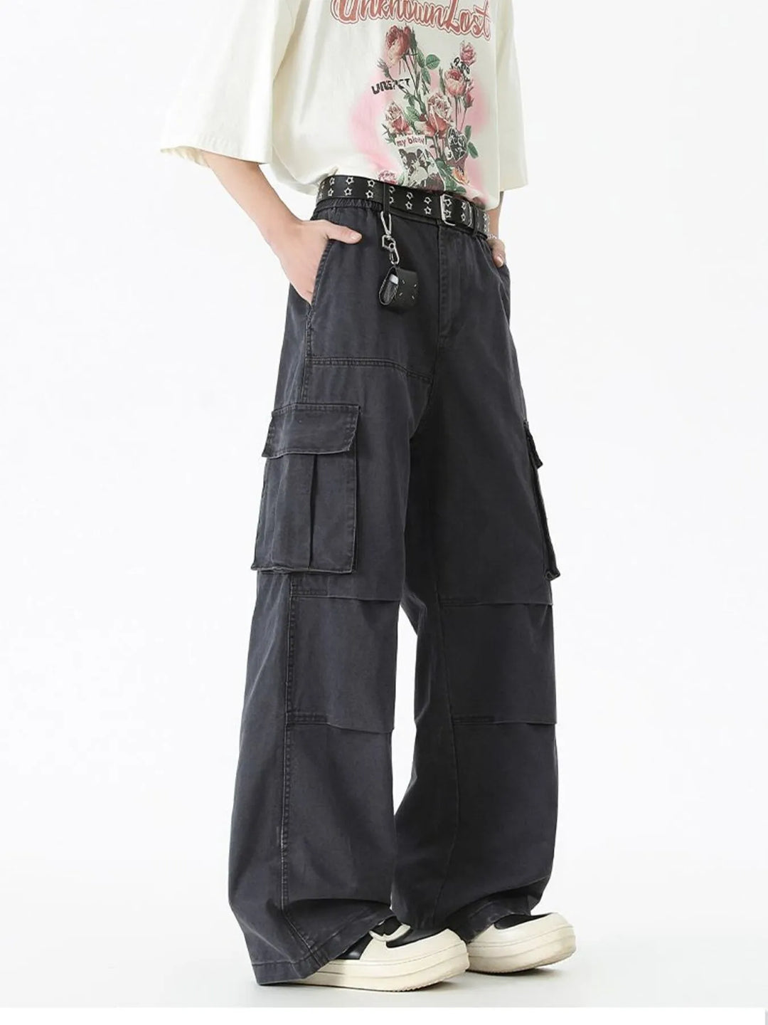 Men's Wide Leg Cargo Pants