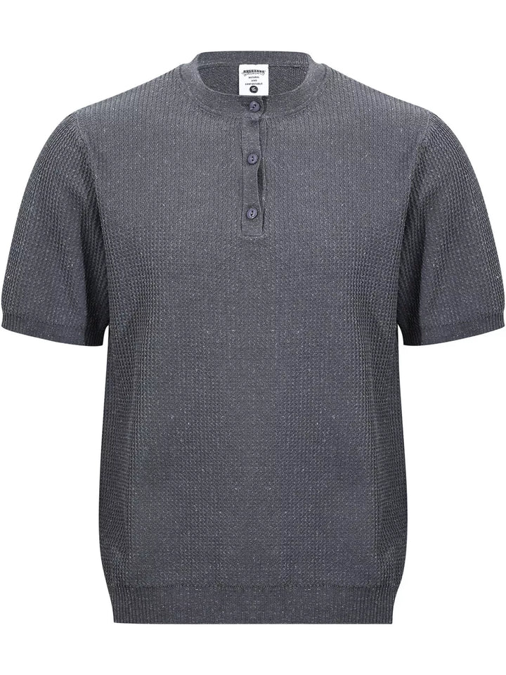 Men's Textured Knit Short Sleeve Top