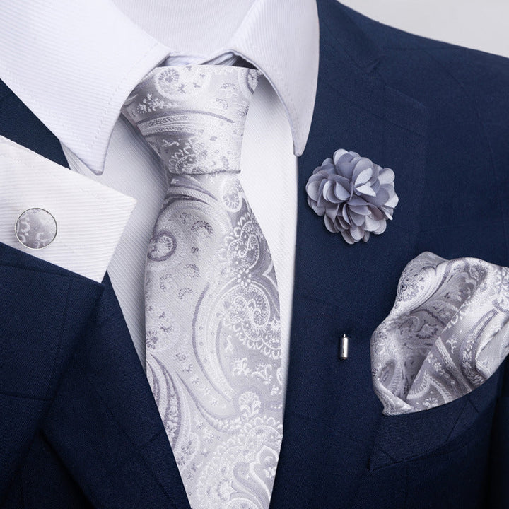 Men's Tie Suit Pocket Square Combo 8