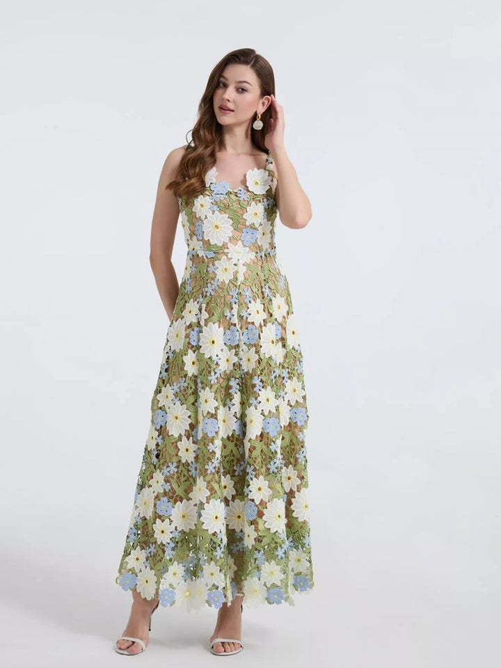 Floral Embroidered Maxi Dress