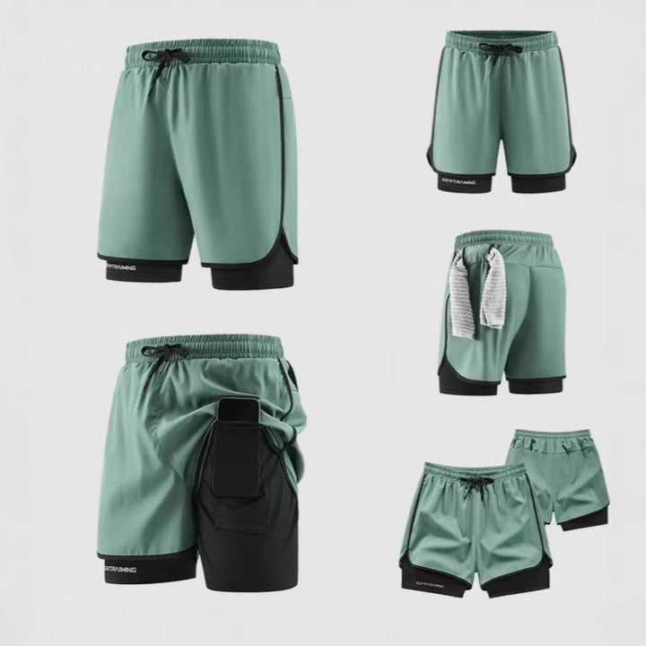 Casual All-match Two-piece Shorts For Sports Running And Fitness