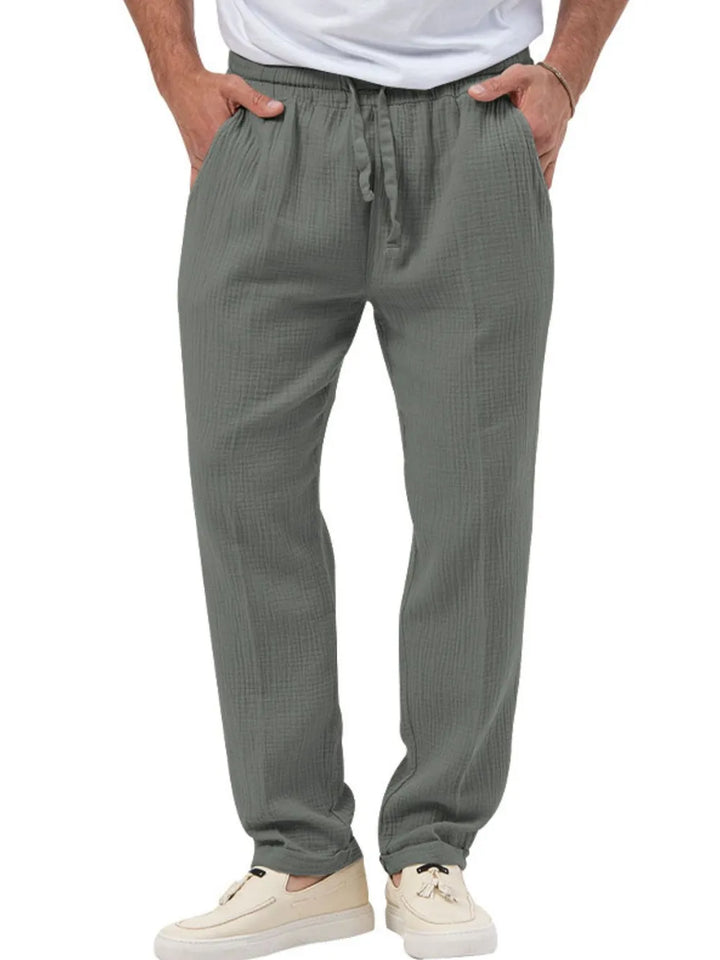 Men's Plus Size Drawstring Texture Pants