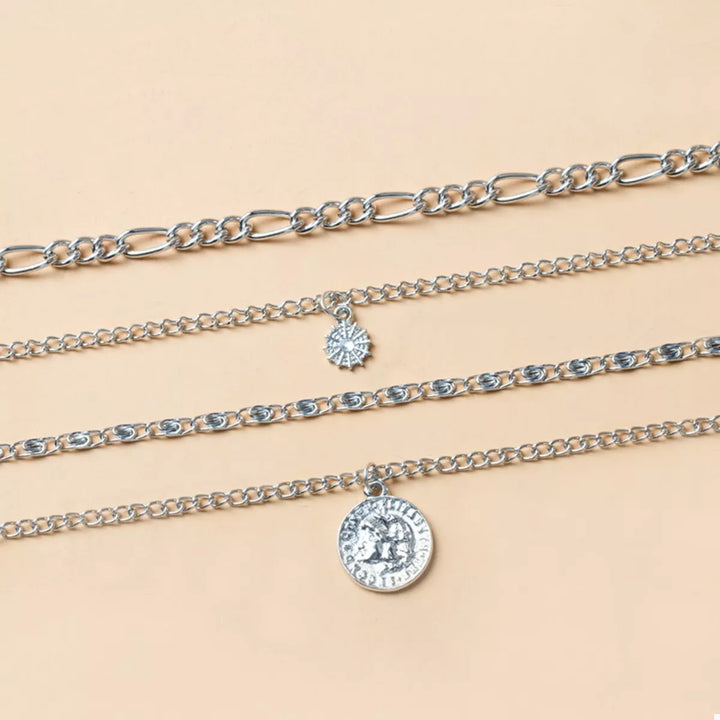 Four Layered Pendant Necklace