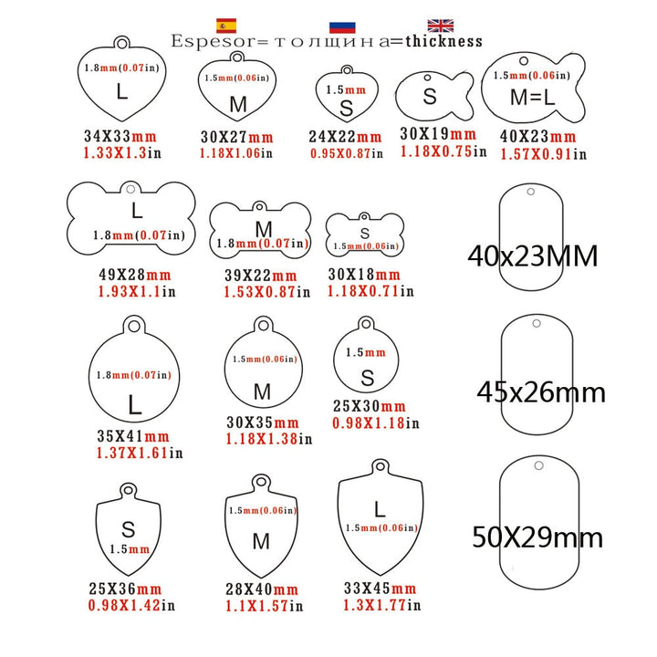 Personalized Dog ID Tag Stainless Steel Pet ID Tag