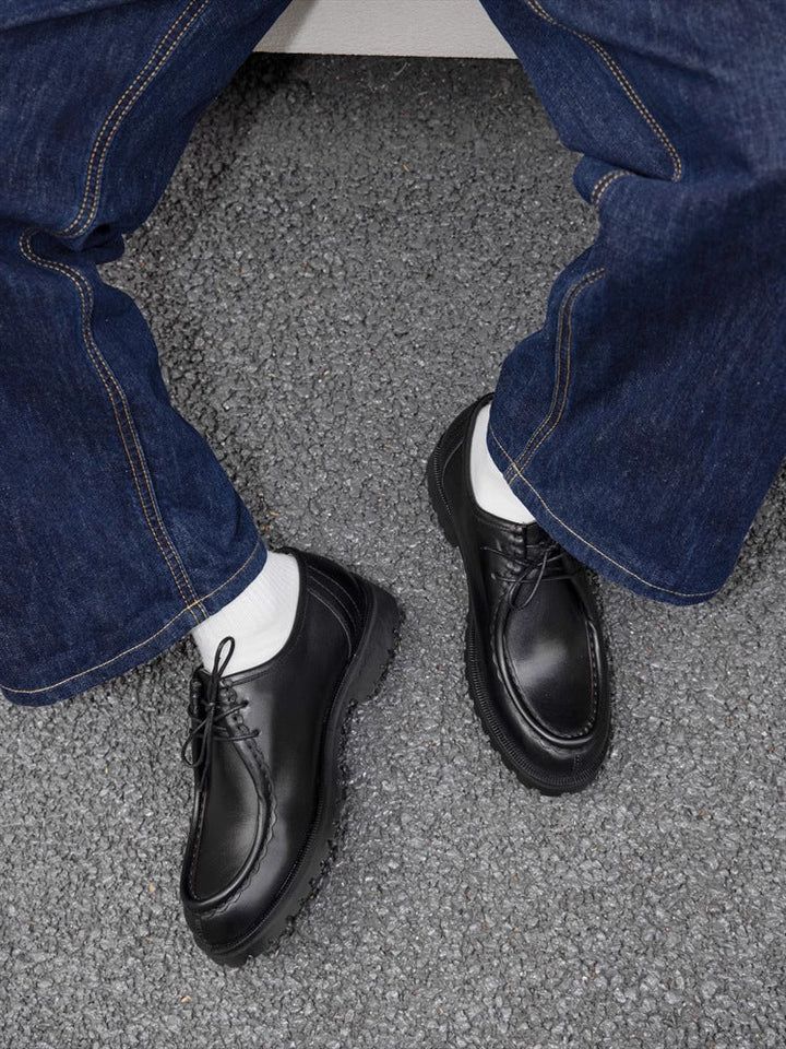 Retro Mens Leather Shoes Springautumn Style