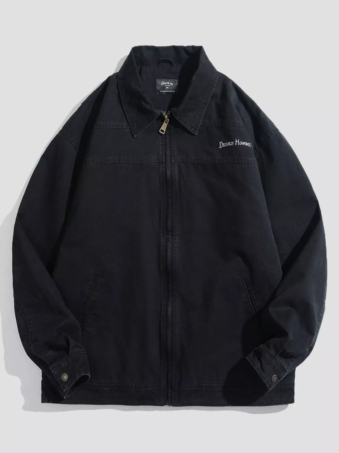 Men's Plus Size Casual Zip Up Jacket