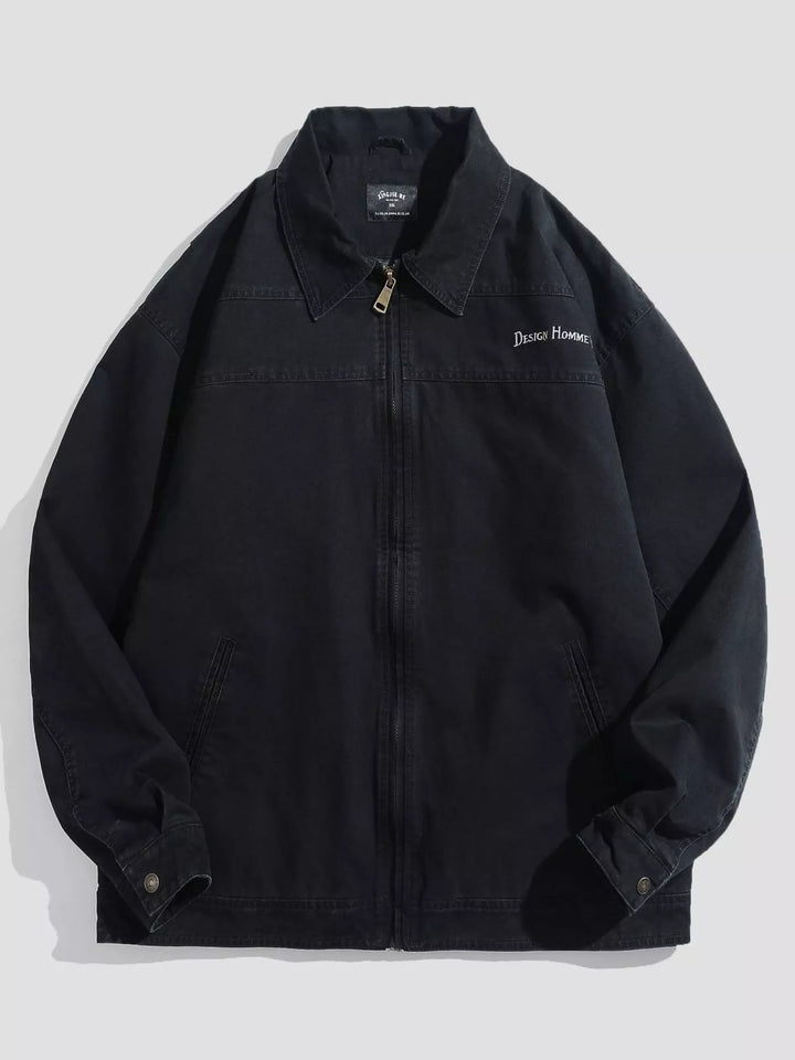 Men's Plus Size Casual Zip Up Jacket