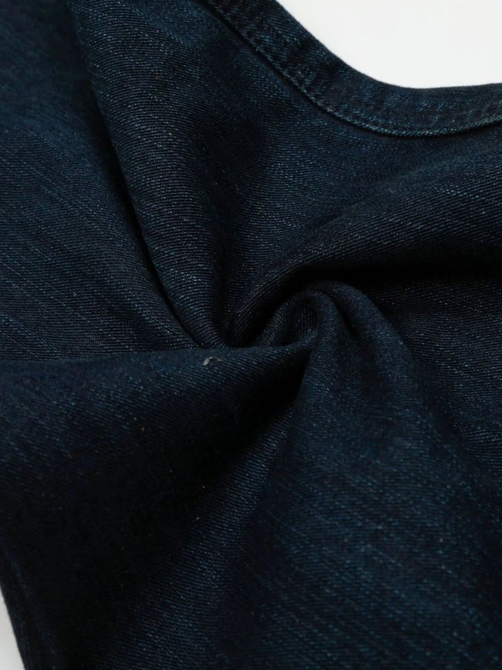 Men's Washed Button Fly Curved Jeans