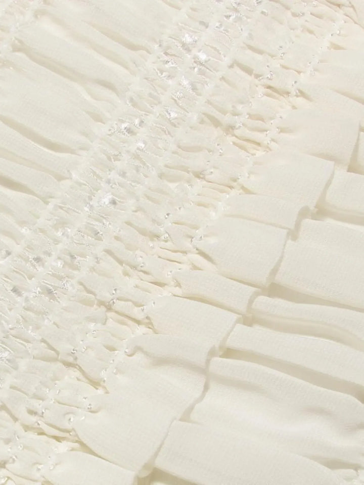 Frill Tiered Textured Maxi Cami Dress