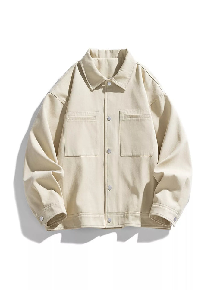 Men's Plus Size Casual Snap-Down Jacket