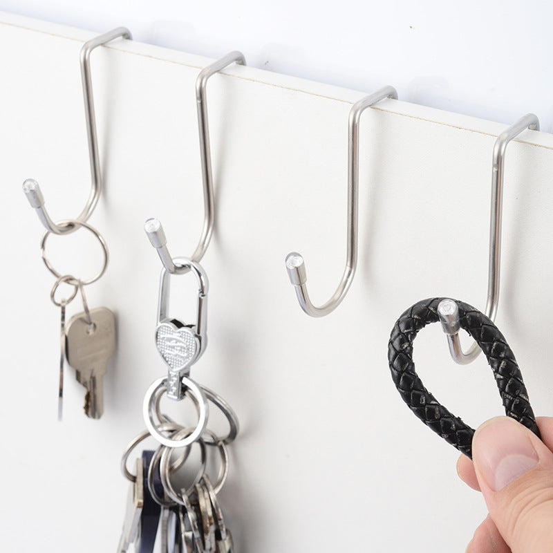 Double-head S-hook Stainless Steel S-shaped Hook, Solid Load-bearing Double-hook For Kitchen Storage And Storage, Bathroom Hook