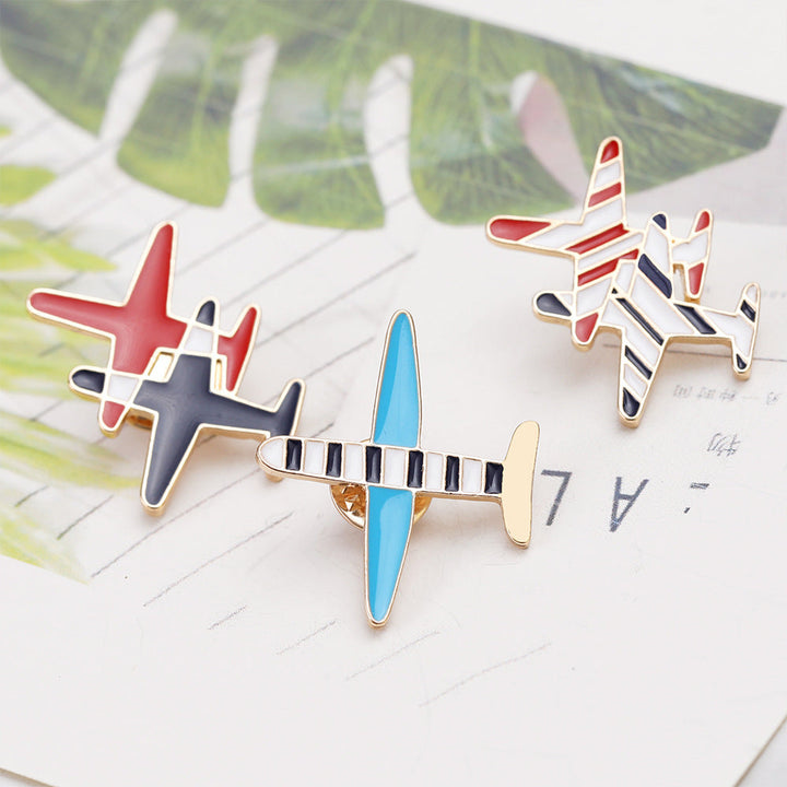Personalized Alloy Striped Combat Brooch