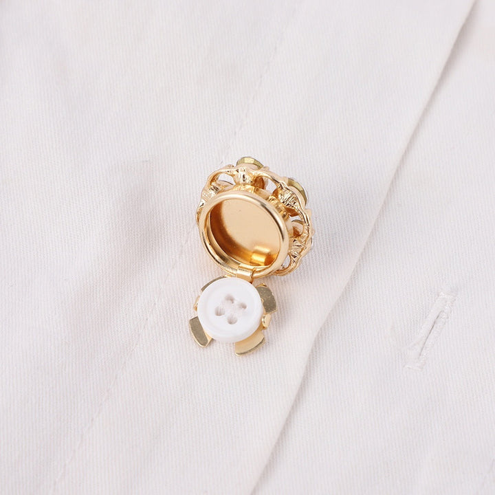 Simple Multi-style Inlaid Rhinestone Cufflinks