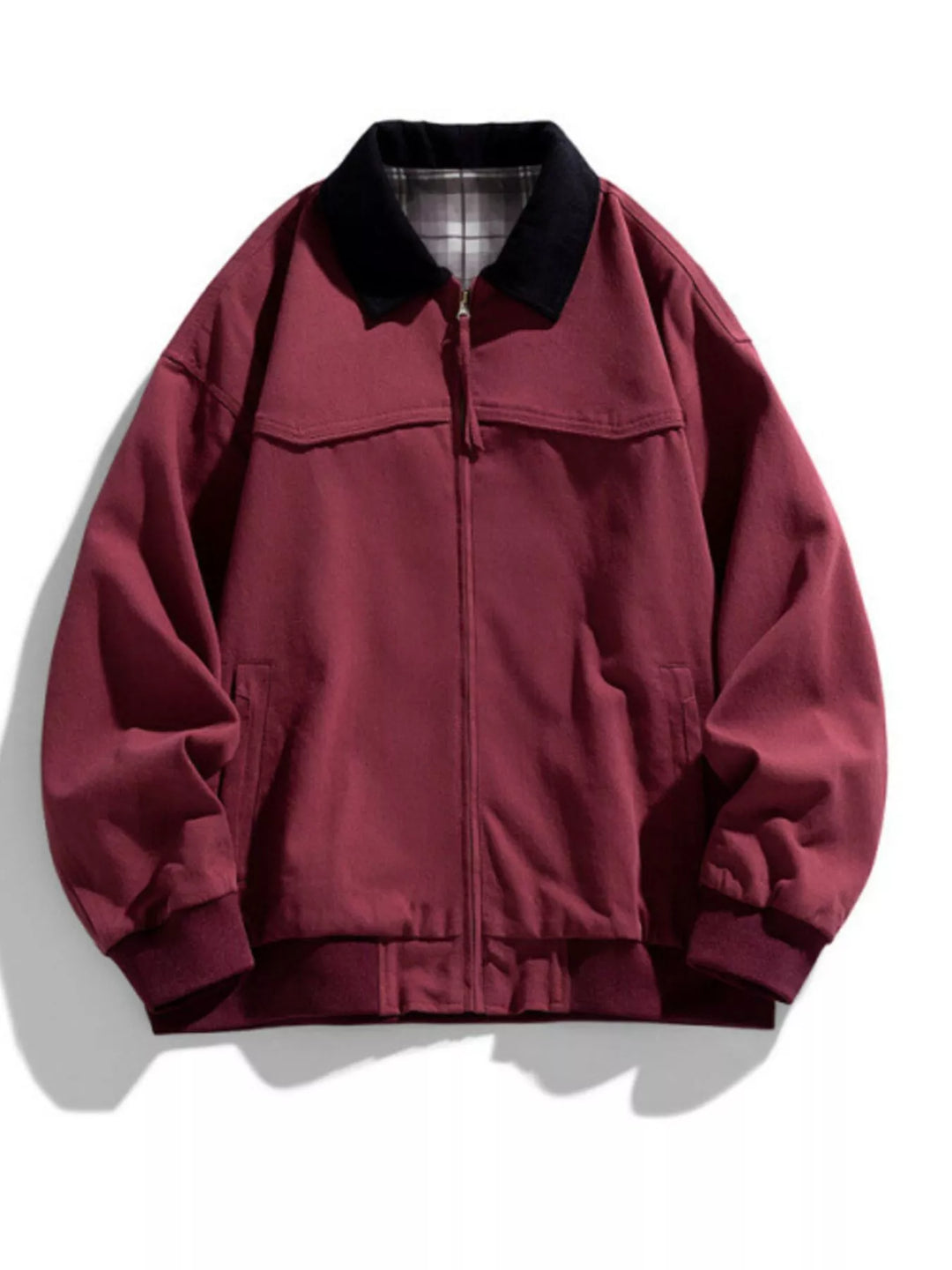 Men's Full Size Zip Up Long Sleeve Jacket Plus Size