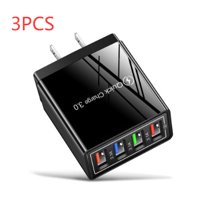 USB Charger Quick Charge 3.0 4 Phone Adapter For Tablet Portable Wall Mobile Charger Fast Charger