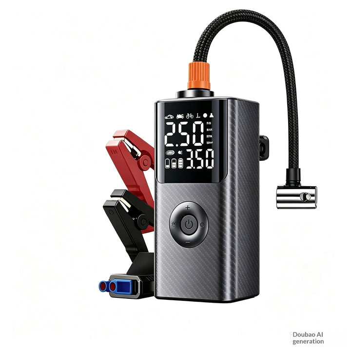Portable Car Battery Starter With Air Pump