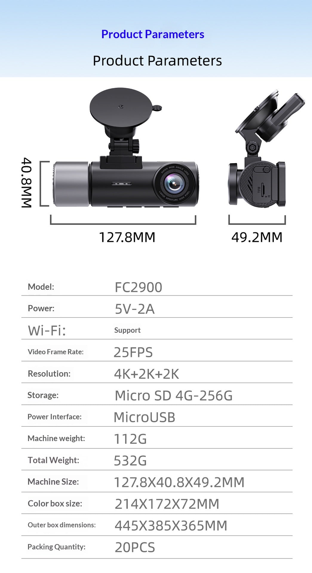 High-definition 3-in-1 4K Dash Camera With Rear And Front Recording Capabilities