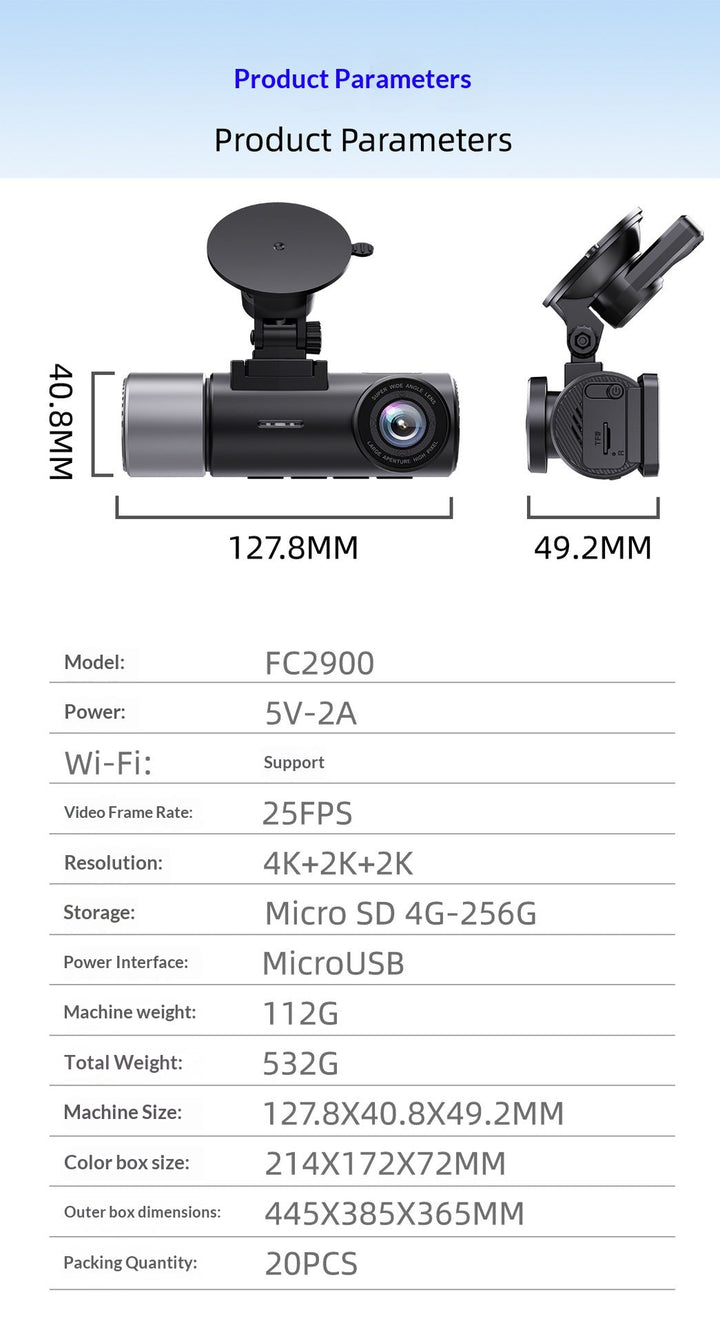 High-definition 3-in-1 4K Dash Camera With Rear And Front Recording Capabilities