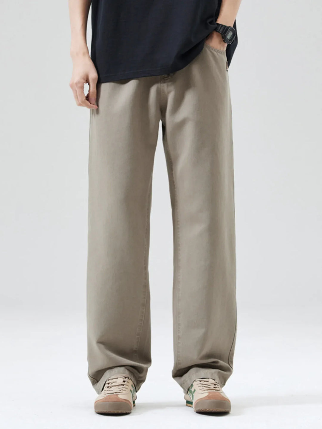 Men's Full Size Wide Leg Pants Plus Size