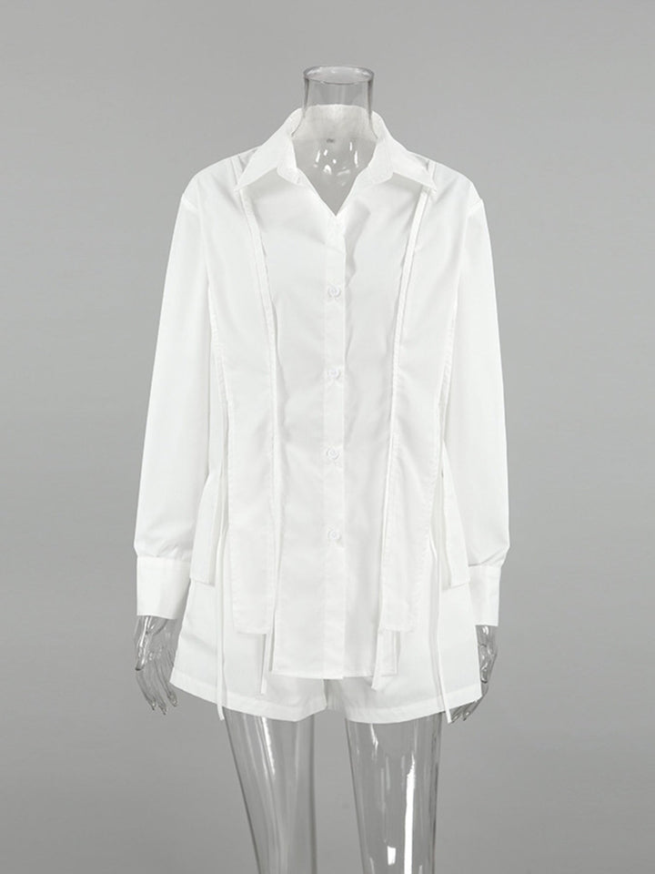 Button Up Shirt and Shorts Set