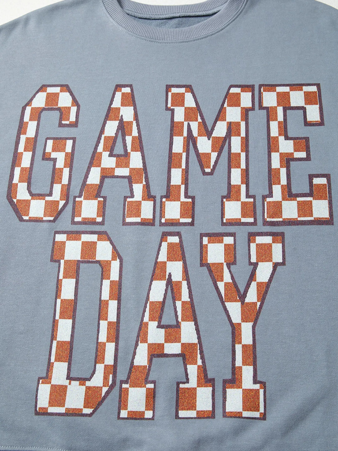 Game Day Checkered Oversized Sweatshirt