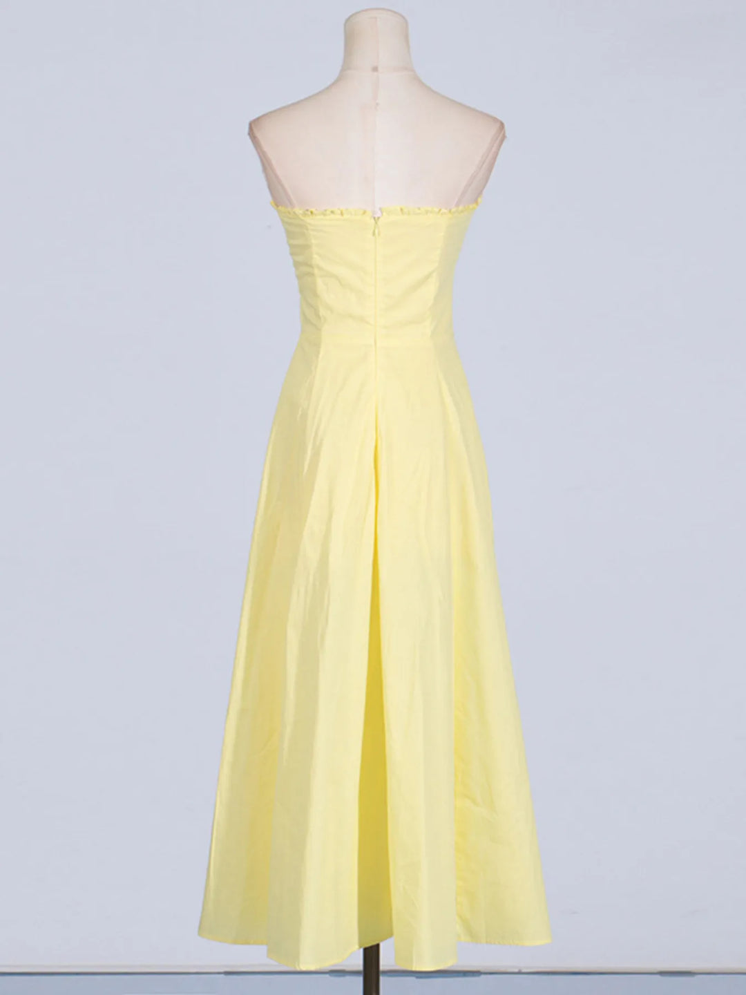 Slit Sleeveless Zip Back Midi Dress