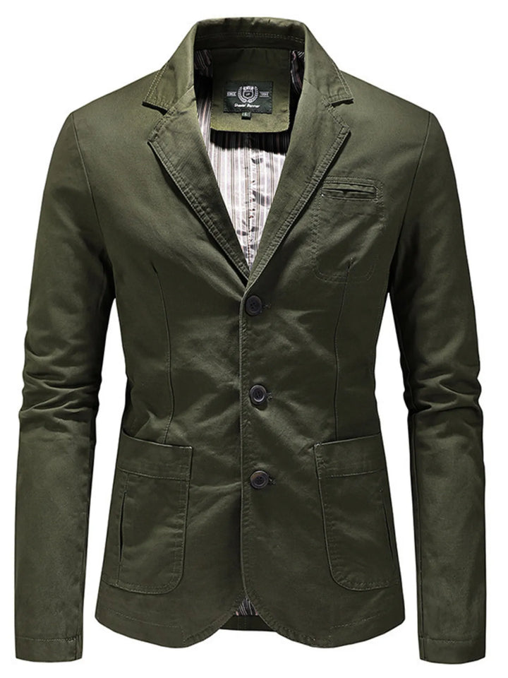 Men's Plus Size Casual Slim Fit Button Up Blazer