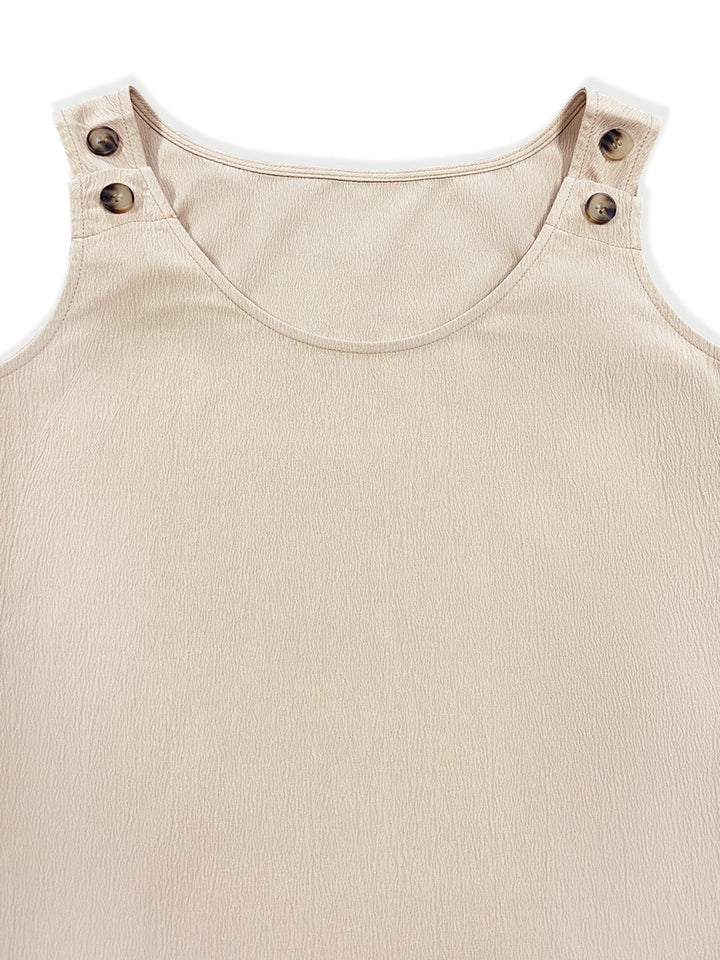 Button-Front Pocket Dress