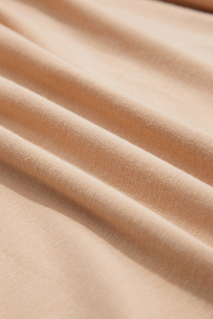 Parchment Textured V Neck Flutter Sleeve Ruffled Maxi Dress