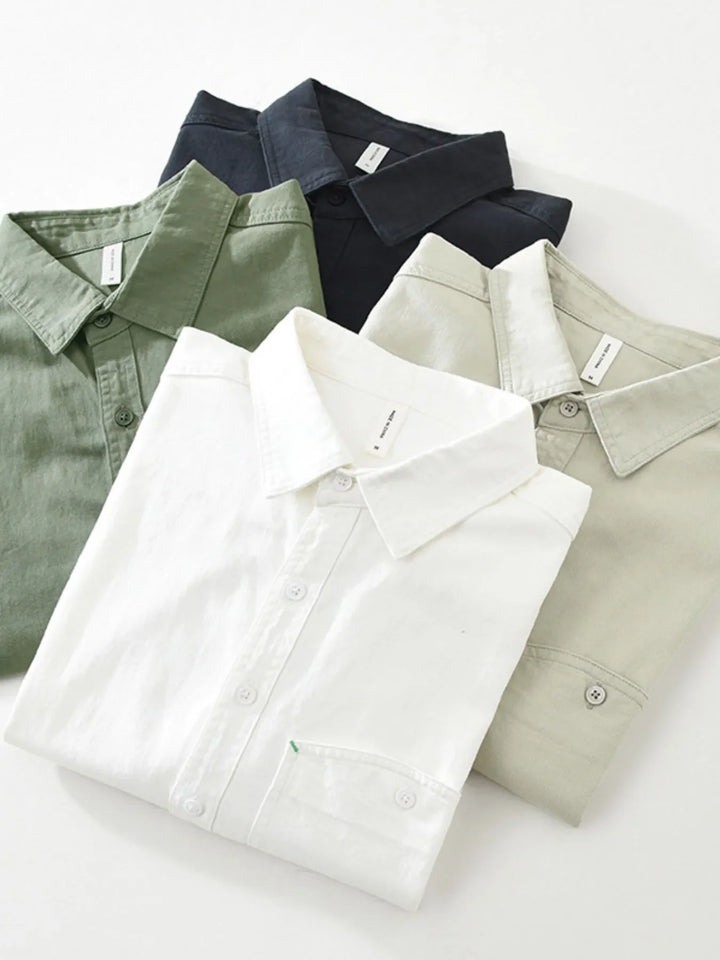 Men's Plus Size Button Up Long Sleeve Shirt
