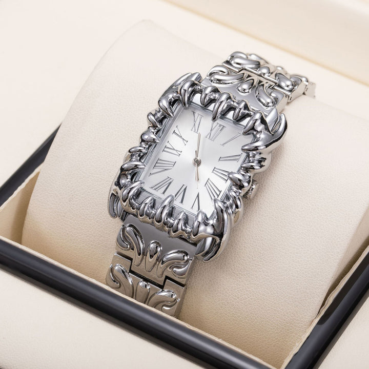 European And American Style Retro Personalized Embossed Irregular Shaped Pointed Claw Mens Watch