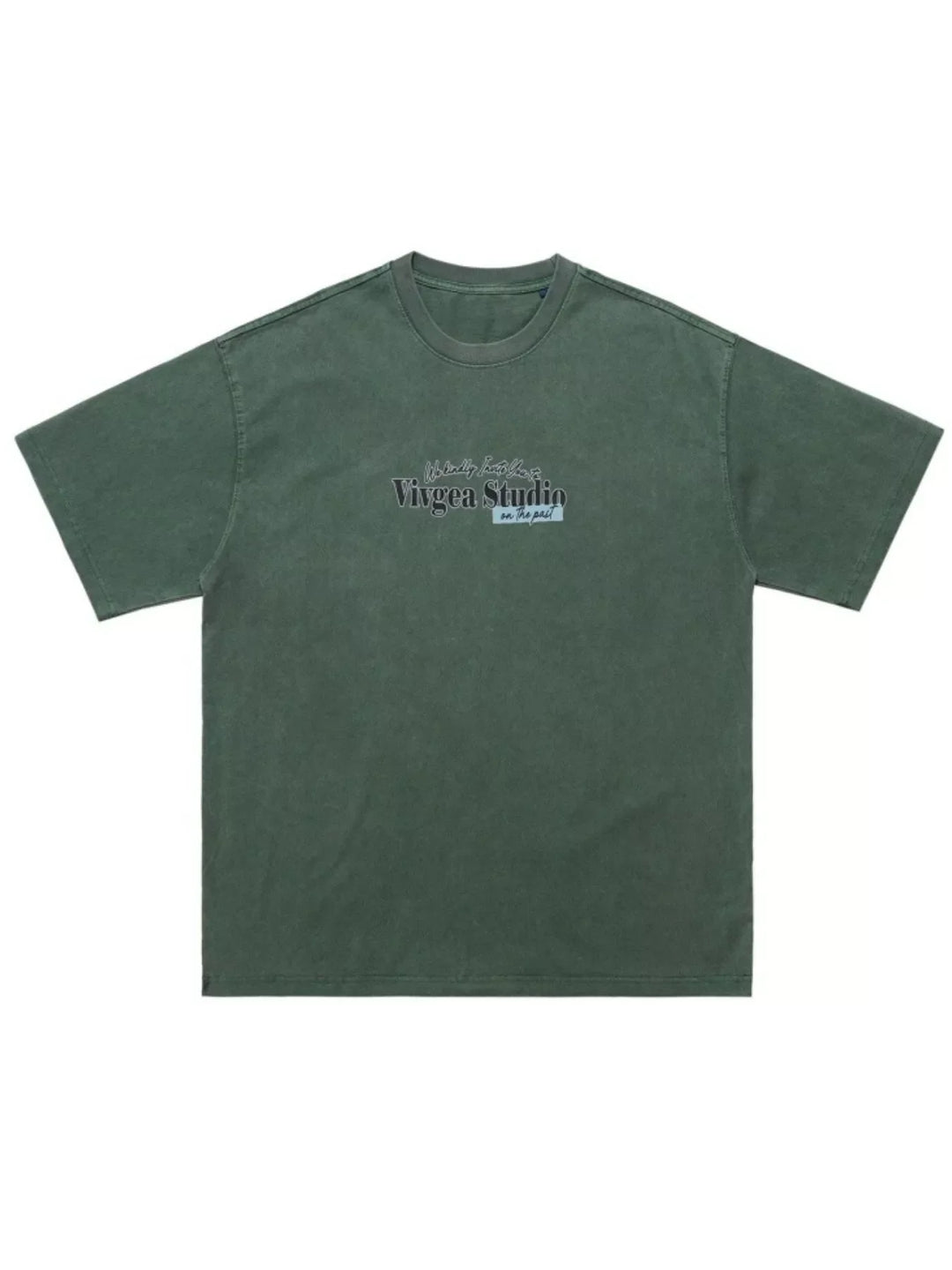 Men's Letter Round Neck Short Sleeve T-Shirt