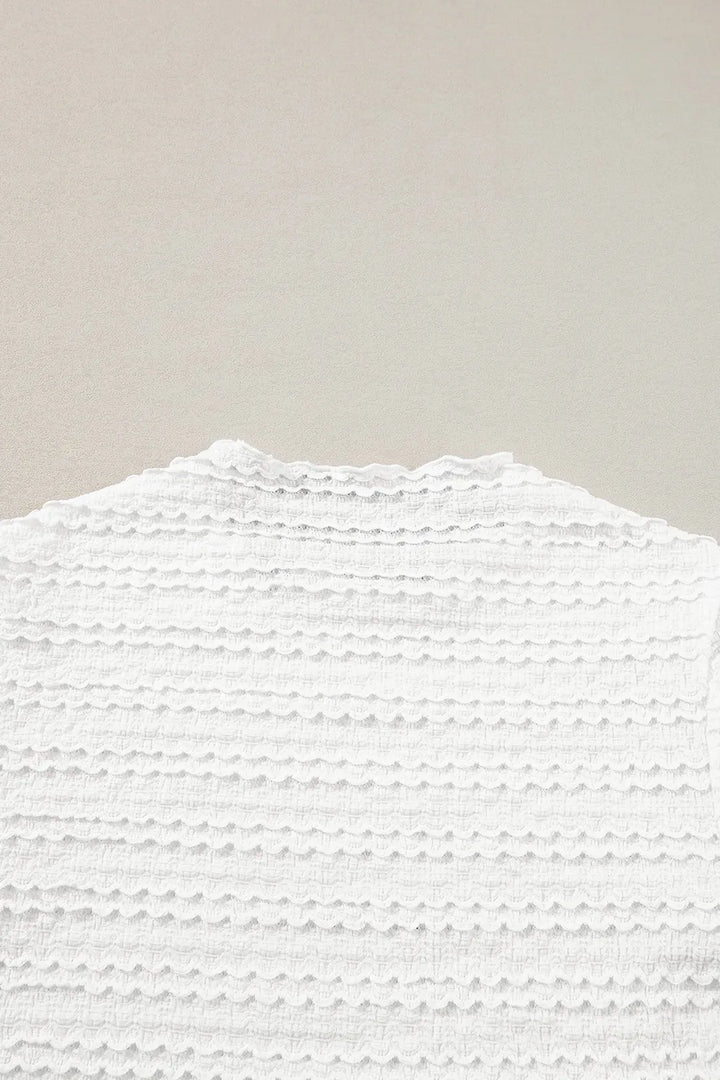 Long Sleeve Jacquard Slim Top