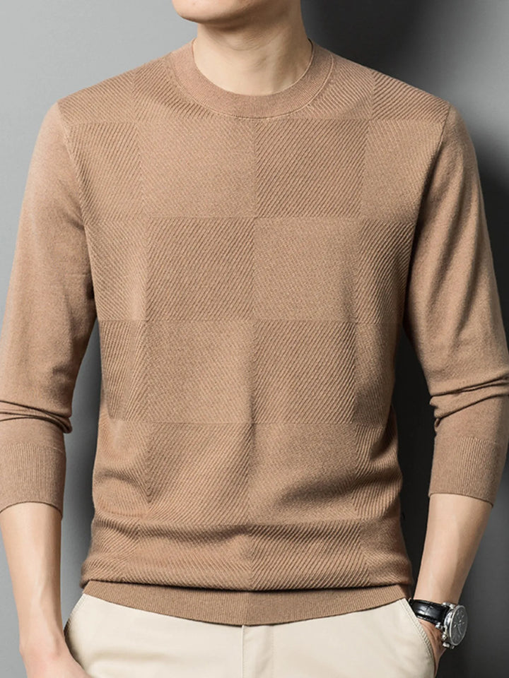 Men's Plus Size Round Neck Long Sleeve Sweater