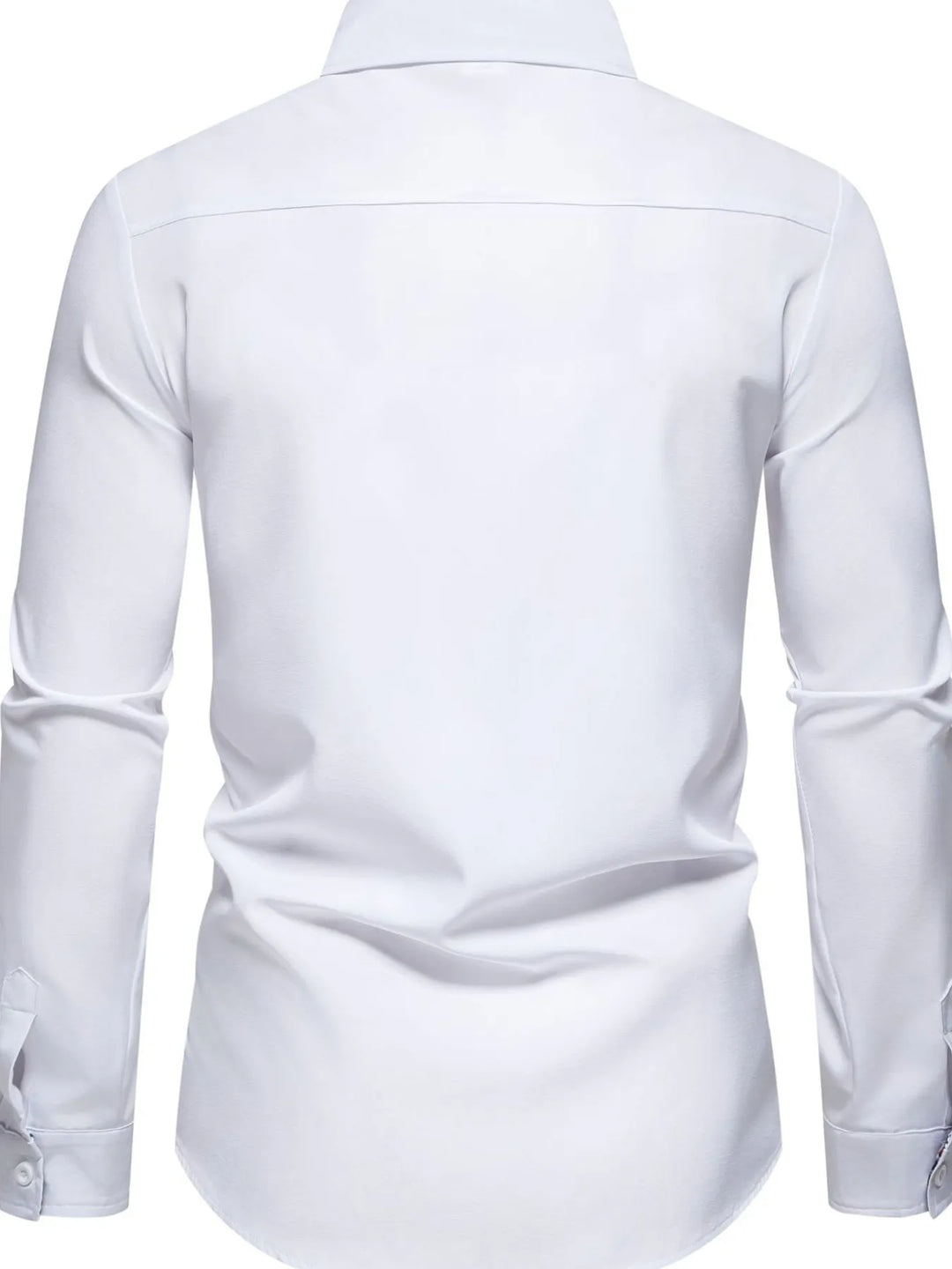 Men's Button-Down Shirt with Checkered Contrast Trim